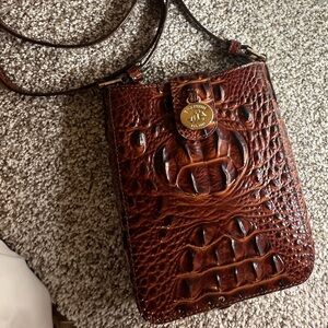 Brahmin Croc Embossed Crossbody Bag